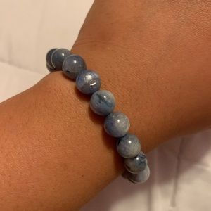 Kyanite crystal bead stretch bracelet